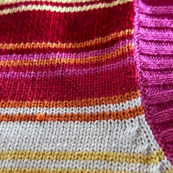 NWT Vtg. White Stag Boat Neck Sweater Tank Top Striped 100% Cotton Size Large L - Picture 10 of 10